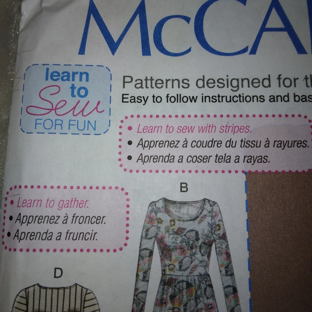 MCCALL'S M7561 Sz XS-S-M Misses  Close Fitting Pullover Dress, Learn to …